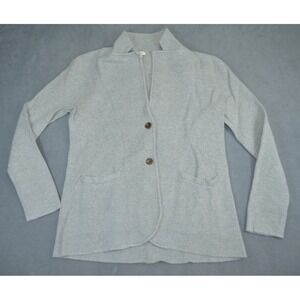 J.Crew Knit Sweater Cardigan Gray Preppy Jacket Womens M